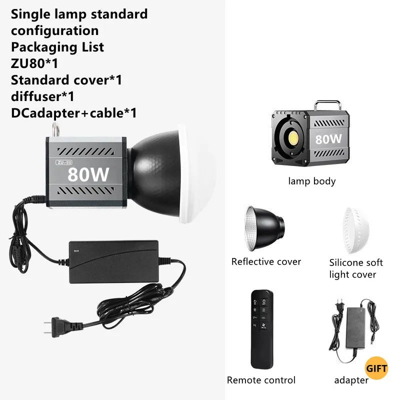 ZU80 COB Bi-Color LED Video Light